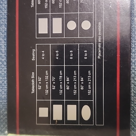 Heavy Weight Vinyl Table Cloth with Soft Backing 52X52 - Picture 3 of 4